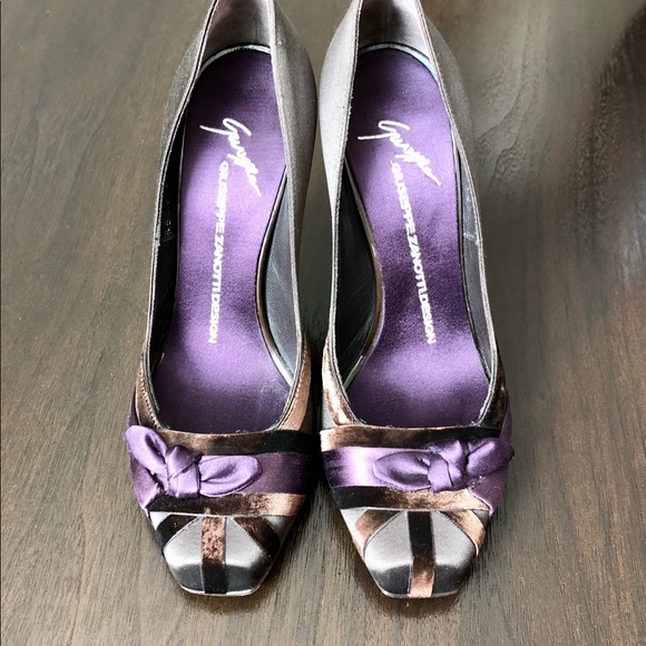 Size 6 Vintage Giuseppe Zanotti Statin Brown and Purple Pump. - Picture 2 of 10